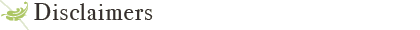 Disclaimers